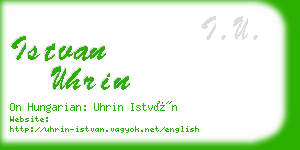 istvan uhrin business card